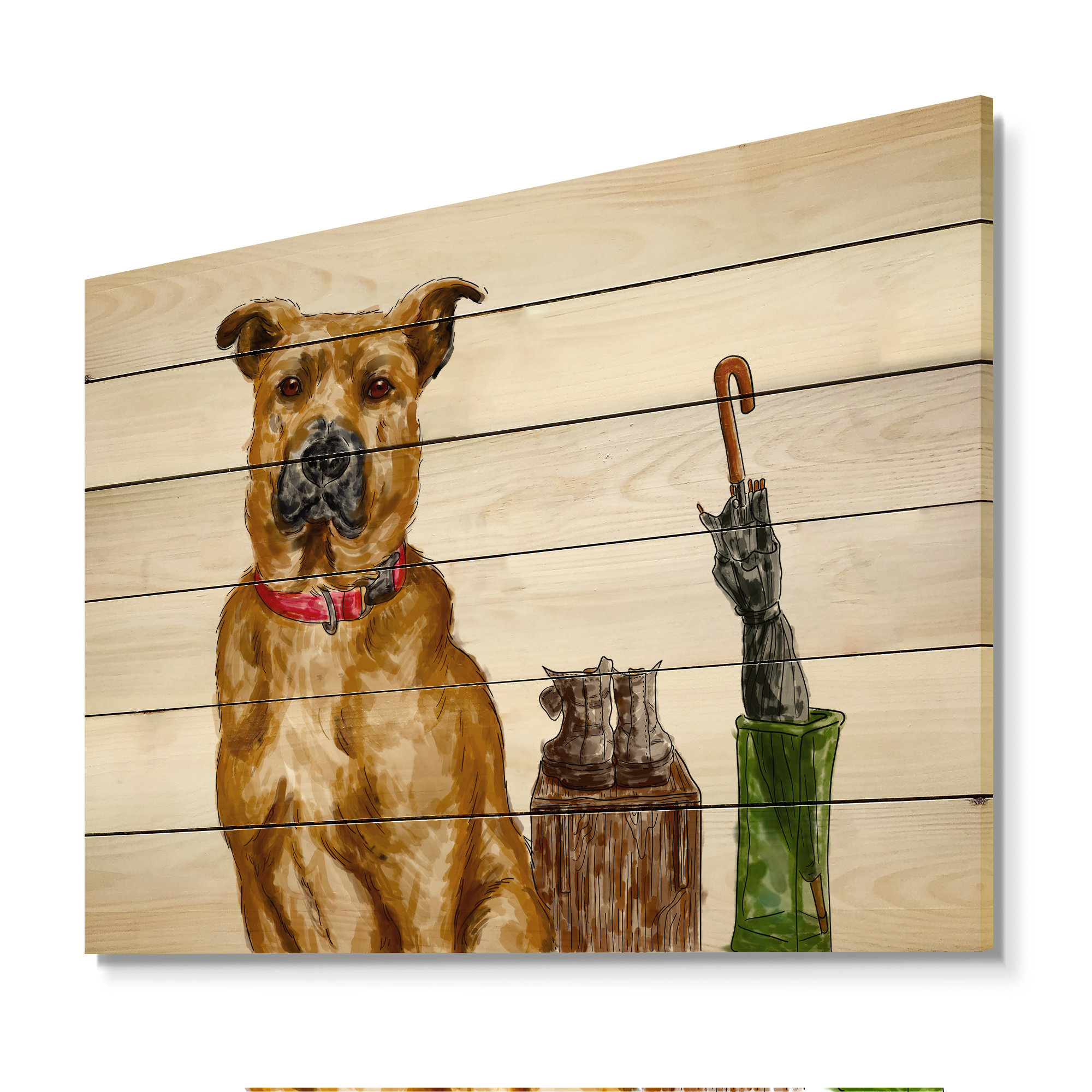 Winston Porter " Dog Is Always Ready For A Walk " Painting Print Wayfair